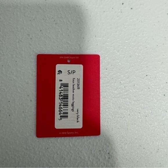 SPANX Faux Leather Moto Leggings Black Size Small Petite NWT - Picture 8 of 15